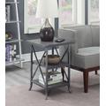 Brookline End Table in Charcoal Gray/Slate Gray Frame - Convenience Concepts 111845CGY