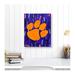 Clemson Tigers 16'' x 20'' "Paw" Logo Gallery Wrapped Canvas Giclee