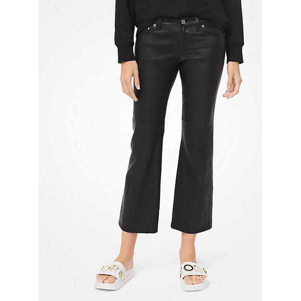 michael-kors-izzy-leather-cropped-flared-pants-black-0/