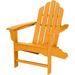 August Grove® Galaviz Contoured Adirondack Chair Plastic/Resin in Orange/Yellow | 37.5 H x 29.75 W x 33.5 D in | Wayfair