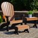 Bayou Breeze Aatikah Plastic Adirondack Chair w/ Ottoman/Table in Black | 40 H x 31 W x 33 D in | Wayfair EF200149F72F416BB5756D52C1A2B7C7