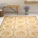 White/Yellow 96 x 0.25 in Area Rug - August Grove® Kendall Floral Hand Hooked Wool Ivory/Yellow Area Rug Wool | 96 W x 0.25 D in | Wayfair