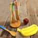 BergHOFF CooknCo Rayon from Bamboo Banana Hanger & Cutter Set Plastic/Bamboo | 14.25 H x 7 W x 11.5 D in | Wayfair 2211740