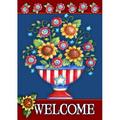 Toland Home Garden American Welcome 2-Sided Polyester 40 x 28 in. House Flag in Blue/Red | 40 H x 28 W in | Wayfair 102090