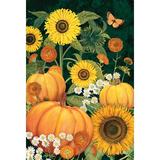 Toland Home Garden Sunny Pumpkins Polyester 18 x 12.5 in. Garden Flag in Green/Orange | 18 H x 12.5 W in | Wayfair 1110538