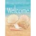 Toland Home Garden Welcome Shells 2-Sided Polyester 40 x 28 in. House Flag in Blue/Brown | 40 H x 28 W in | Wayfair 107073