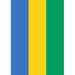 Toland Home Garden Flag of Gabon 28 x 40 inch House Flag, Polyester in Blue/Green/Yellow | 40 H x 28 W in | Wayfair 1010621