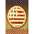 Toland Home Garden American Lattice Pie 2-Sided Polyester 40 x 28 in. House Flag in Brown/Red | 40 H x 28 W in | Wayfair 109822