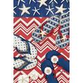 Toland Home Garden American Beach 2-Sided Polyester 40 x 28 in. House Flag in Blue/Red | 40 H x 28 W in | Wayfair 109864