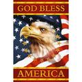 Toland Home Garden God Bless America 28 x 40 inch House Flag, Polyester in Black/Red | 40 H x 28 W in | Wayfair 1010401
