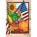 Toland Home Garden American Harvest 28 x 40 inch House Flag, Polyester in Brown/Orange/Red | 40 H x 28 W in | Wayfair 1010413