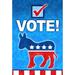 Toland Home Garden Vote Democrat 2-Sided Polyester 18 x 12.5 inch Garden Flag in Blue | 18 H x 12.5 W in | Wayfair 1110763
