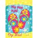 Toland Home Garden Flip Flop Fun-Key West 28 x 40 inch House Flag, Polyester in Blue/Yellow | 40 H x 28 W in | Wayfair 1012050