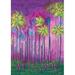 Toland Home Garden Somewhere Key West 28 x 40 inch House Flag, Polyester in Green/Indigo/Pink | 40 H x 28 W in | Wayfair 109428