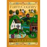 Toland Home Garden Country Neighbors-Farm Country Welcome 2-Sided Polyester 18 x 12.5 inch Garden Flag in Green/Orange | 18 H x 12.5 W in | Wayfair