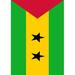 Toland Home Garden Flag of Sao Tome and Principe 28 x 40 inch House Flag, Polyester in Green/Yellow | 40 H x 28 W in | Wayfair 1010704