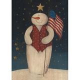 Toland Home Garden Flag Waving Snowman Polyester 18 x 12.5 inch Garden Flag in Black/Brown | 18 H x 12.5 W in | Wayfair 117352