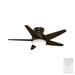 Casablanca Fan 44" Isotope 5 - Blade LED Flush Mount Ceiling Fan w/ Wall Control & Light Kit Included in Black | Wayfair 59352