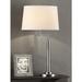 Brayden Studio® Shively 30" Nickel Table Lamp Set Glass/Metal/Fabric in Gray/White | 30 H x 16 W x 14 D in | Wayfair BSTU3639 45198749