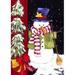 Toland Home Garden Sweeping Snowman 28 x 40 inch House Flag, Polyester in Black/Red | 40 H x 28 W in | Wayfair 109402