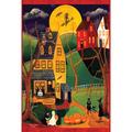 Toland Home Garden Halloween Night 28 x 40 inch House Flag, Polyester in Black/Brown/Orange | 40 H x 28 W in | Wayfair 1010783