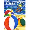 Toland Home Garden Beach Balls-Cape Cod Polyester 18 x 12.5 inch Garden Flag in Blue | 18 H x 12.5 W in | Wayfair 1110980