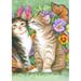 Toland Home Garden Kissing Kitties 28 x 40 inch House Flag, Polyester in Brown | 40 H x 28 W in | Wayfair 109565