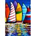 Toland Home Garden Skipper's Traffic-Welcome Lake George 28 x 40 inch House Flag, Polyester in Black/Blue | 40 H x 28 W in | Wayfair 1010949