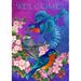 Toland Home Garden Bluebird Blossoms 28 x 40 inch House Flag, Polyester in Blue/Indigo | 40 H x 28 W in | Wayfair 109460