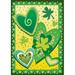 Toland Home Garden Heart O' the Irish Polyester 12 x 18 in. Garden Flag in Green | 18 H x 12.5 W in | Wayfair 119567