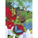 Toland Home Garden Frenzy 28 x 40 inch House Flag, Polyester in Blue/Green/Red | 40 H x 28 W in | Wayfair 102084