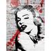 Buy Art For Less 'Marilyn Monroe' by Banksy Graphic Art Print on Wrapped Canvas Metal in Black/Gray/Red | 48 H x 32 W x 1.5 D in | Wayfair