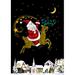 Toland Home Garden Santa Magic Polyester 18 x 12.5 inch Garden Flag in Black | 18 H x 12.5 W in | Wayfair 112515
