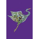 Toland Home Garden Animal Spirits- Heron in Flight Polyester 18 x 12.5 inch Garden Flag in Indigo | 18 H x 12.5 W in | Wayfair 1110042