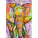 Toland Home Garden Neon Elephant 28 x 40 inch House Flag, Polyester in Black/Orange/Pink | 40 H x 28 W in | Wayfair 1010914