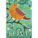 Toland Home Garden Bird Of Love 12.5 x 18 Inch Garden flag, Polyester in Green | 18 H x 12.5 W in | Wayfair 1110072