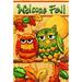 Toland Home Garden Fall Owls Polyester 12 x 18 in. Garden Flag in Orange/Yellow | 18 H x 12.5 W in | Wayfair 119684