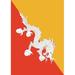 Toland Home Garden Flag of Bhutan 28 x 40 inch House Flag, Polyester in Orange/Red/Yellow | 40 H x 28 W in | Wayfair 1010585