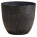 Charlton Home® Oslo 3-Piece Nested Stone Pot Planter Set Resin/Plastic/Stone in Black | 13 H x 15 W x 15 D in | Wayfair