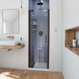 DreamLine Elegance-LS 34" W x 72" H Pivot Frameless Shower Door w/ ClearMax™ Technology Tempered Glass in Brown | 72 H x 36 W in | Wayfair