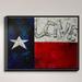 DiaNoche Designs 'Love For Texas' Framed Painting Print on Canvas in Blue/Red/White | 19.75 H x 25.75 W x 1.75 D in | Wayfair