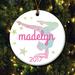 The Holiday Aisle® Gymnastics Personalized Holiday Shaped Ornament Ceramic/Porcelain in White | 3 H x 3 W x 0.25 D in | Wayfair