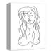 Designs Direct Creative Group 'Elegant Woman Sketch' Drawing Print on Wrapped Canvas in Black/Gray/White | 14 H x 11 W x 1.25 D in | Wayfair