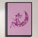 DiaNoche Designs 'Fairy Moon I' Graphic Art on Canvas in Pink | 25.75 H x 19.75 W x 1 D in | Wayfair CANB-SusieKunzelmanFairyMoonIPink4