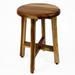 EcoDecors Shoji Teak Shower Stool 18" High Solid Teak Wood Shower Stool/Seat in Earthy Teak | 18 H x 12 W x 12 D in | Wayfair ED910