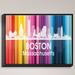 DiaNoche Designs 'City II Boston Massachusetts' Framed Graphic Art Print on Wrapped Canvas in Blue/Green/Indigo | 31.75 H x 1 D in | Wayfair