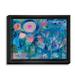 DiaNoche Designs 'Be Wild Flowers' Framed Oil Painting Print on Wrapped Canvas in Blue/Green/Pink | 17.75 H x 13.75 W x 1 D in | Wayfair