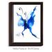 DiaNoche Designs 'Butterfly Song 54' by Kathy Stanion Framed Graphic Art on Canvas in Black/Blue/White | 21.75 H x 17.75 W x 1 D in | Wayfair