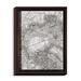 DiaNoche Designs 'Arctic Light Map' Framed Graphic Art on Canvas in Black/Gray/White | 37.75 H x 25.75 W x 1.75 D in | Wayfair