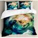 East Urban Home Space Spiral Andromeda Galaxy w/ Planets Mystical Cosmos Fantasy Background Image Duvet Cover Set Microfiber | King | Wayfair